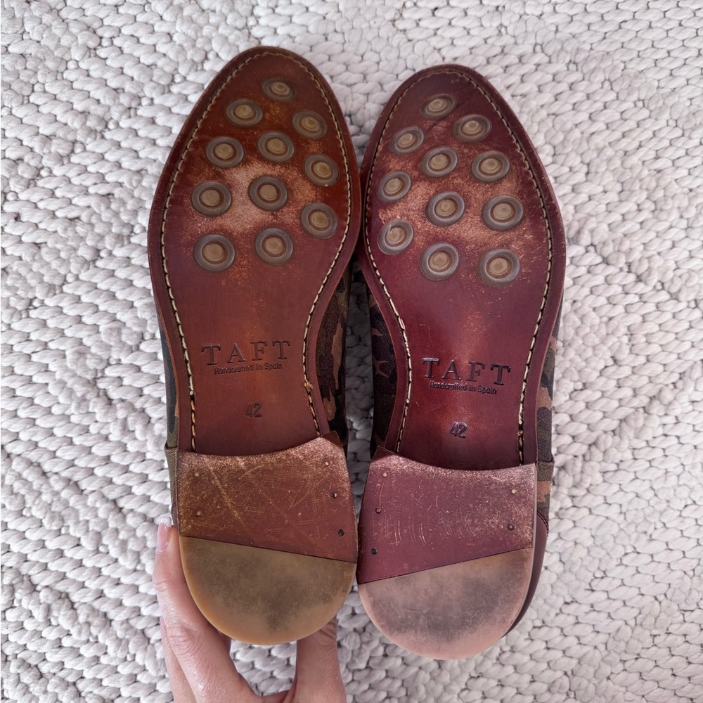 Men’s Taft Camouflage Brown Leather Dress Shoes - Picture 5 of 6